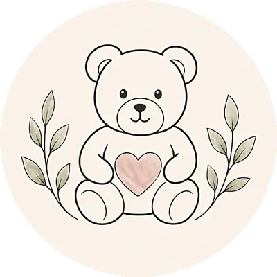 Ourson tenant un cœur, symbole de soutien aux enfants